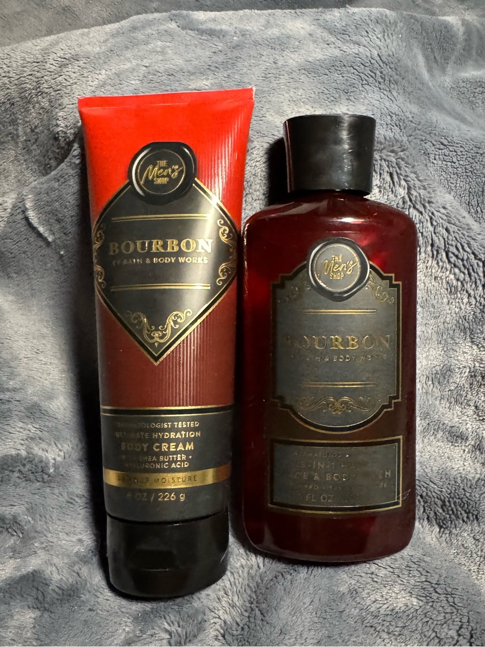 Bath & Body Works Bourbon Men's  3-in-1 Wash and Body Cream Set